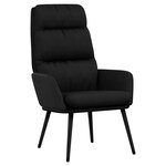 vidaXL Chaise de relaxation Noir Tissu