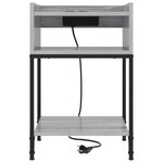 vidaXL Cabinet de chevet Sonoma gris 40 x 40 x 61 cm Bois d'ingénierie