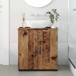 vidaXL Cabinet de salle de bain avec porte Bois ancien 61 x 35 x 64 cm