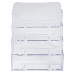 Distributeur De Cartes De Visite 4 Cases - Cristal - Exacompta