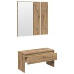 vidaXL Ensemble de meubles de couloir chêne artisanal bois ingénierie