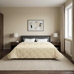 vidaXL Duvet complet toute l'année Matelassé Crème 220 x 260 cm
