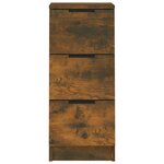 vidaXL Buffets 2 Pièces Chêne fumé 30x30x70 cm Bois d'ingénierie