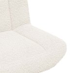 vidaXL Chaise pivotante Crème 63 x 75 x 76 cm Peau de mouton