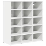 vidaXL Cabinet à chaussures Blanc 103x30x51 cm Bois d'ingénierie