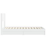 vidaXL Cadre de lit avec rangement et tête de lit Blanc 75 x 190 cm