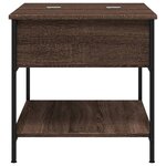 vidaXL Table basse chêne marron 70x50x50 cm bois d'ingénierie et métal