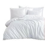 Parure de lit blanche unie 260 x 240 cm
