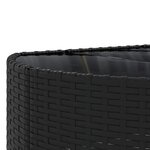 vidaXL Salon de jardin 8 Pièces avec coussins noir résine tressée