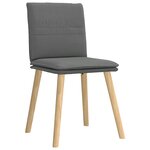 vidaXL Chaises à manger lot de 6 gris foncé tissu