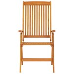 vidaXL Chaises de jardin pliables lot de 2 Bois d'eucalyptus massif