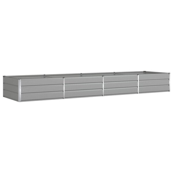 vidaXL Jardinière Gris clair 195 x 100 x 45 cm Acier galvanisé