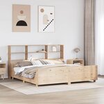 vidaXL Lit bibliothèque sans matelas 180x200 cm bois massif