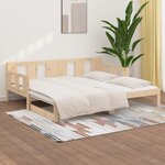 vidaXL Lit coulissant sans matelas bois de pin solide 2x(80x200) cm