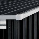 vidaXL Abri de jardin avec toit étendu Anthracite 346x121x181 cm Acier