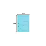 Paquet De 25 Chemises 2 Rabats Super 210 Contact - 24x32cm - Bleu Clair - X 5 - Exacompta