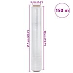 vidaXL Film étirable 2 Pièces transparent 17 μm 50 cm x 150 m