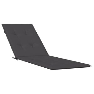 vidaXL Coussin de chaise longue anthracite mélangé (75+105) x 50 x 4 cm