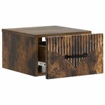 vidaXL Cabinet de chevet mural Chêne fumé 34 5 x 33 x 20 cm