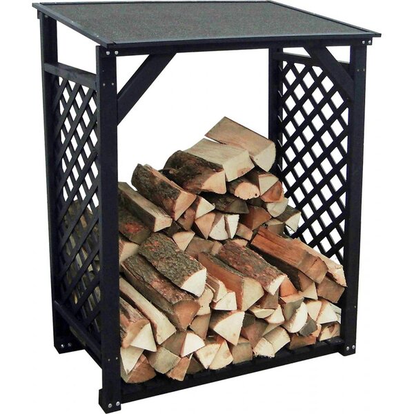 Bûcher treillis en bois black edition