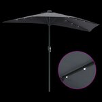 vidaXL Parasol de jardin Anthracite 294 x 150 x 223 cm tissu