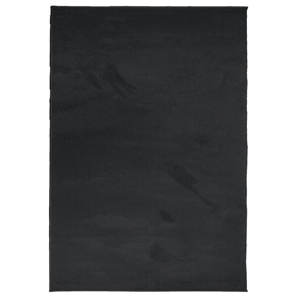 vidaXL Tapis OVIEDO à poils courts noir 160x230 cm