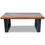 vidaXL Table basse Teck Résine 100 x 50 cm