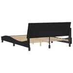 vidaXL Cadre de lit avec tête de lit Noir 160x200 cm Velours