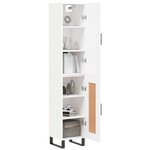 vidaXL Buffet haut Blanc 34 5x34x180 cm Bois d'ingénierie