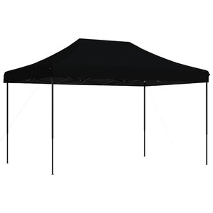 vidaXL Tente de réception pliable escamotable noir 440x292x315 cm