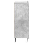 vidaXL Buffet Gris béton 66 x 34 5 x 92 cm Bois d'ingénierie