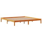 vidaXL Cadre de lit et tête de lit cire marron 180x200 cm bois de pin