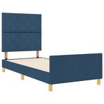 Cadre de lit vidaXL bleu 90x200 cm en tissu