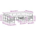 vidaXL Ensemble de canapés d'extérieur 10 pc Blanc et crème