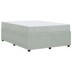 vidaXL Cadre de lit avec matelas Gris clair 140 x 200 cm Velours