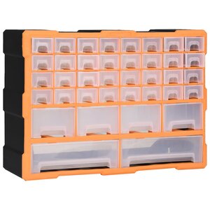 vidaXL Organisateur multi-tiroirs avec 38 tiroirs 52x16x37 5 cm