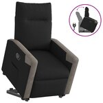 vidaXL Fauteuil inclinable noir tissu
