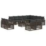 vidaXL Ensemble de canapé de jardin 13 Pièces Gris et Gris foncé