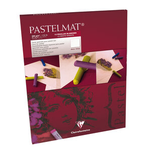 Bloc Pastelmat 12F 30x40 Blanc 360g CLAIREFONTAINE