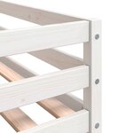 vidaXL Lit mezzanine enfants échelle blanc 90x190 cm bois pin massif