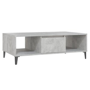 vidaXL Table basse gris béton 103 5x60x35 cm bois d'ingénierie