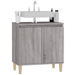 vidaXL Meuble d'évier sonoma gris 58x33x60 cm bois d'ingénierie