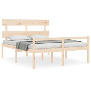 vidaXL Lit pour personne âgée sans matelas 160x200 cm bois massif