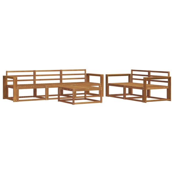 vidaXL Ensemble de canapés d'extérieur 6 Pièces Naturel