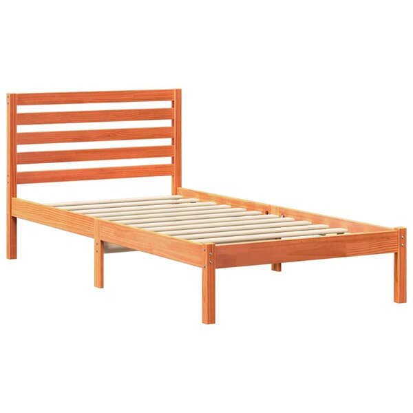 vidaXL Cadre de lit Marron cire 80 x 200 cm Bois massif en pin