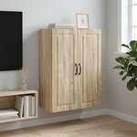 vidaXL Armoire Murale 66 x 34 5 x 90 cm Bois d'ingénierie Chêne Sonoma