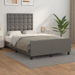 vidaXL Cadre de lit sans matelas gris 120x200 cm similicuir