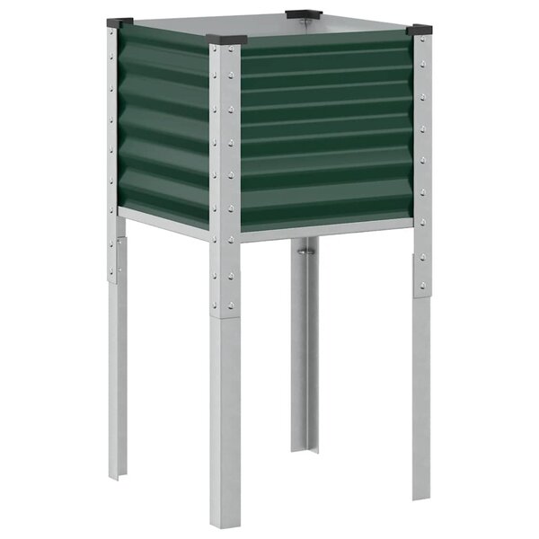vidaXL Jardinière vert 45x45x88 cm acier