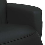 vidaXL Fauteuil inclinable avec repose-pieds noir similicuir