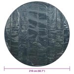 vidaXL Film solaire de piscine flottant PE 210 cm Noir et bleu